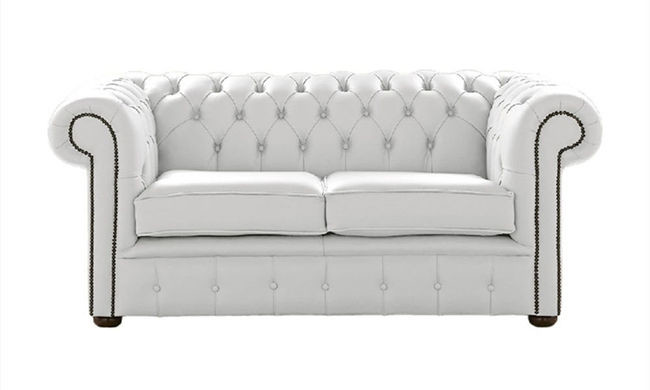 1/2/3/4 Seater White Leather Chesterfield Sectional Sofa Bar Salon