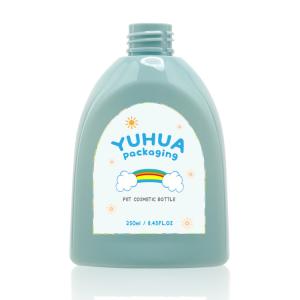 Quality Body Wash Cream Plastic Lotion Bottle 250ml Cute Flower Pump Kid Label wholesale