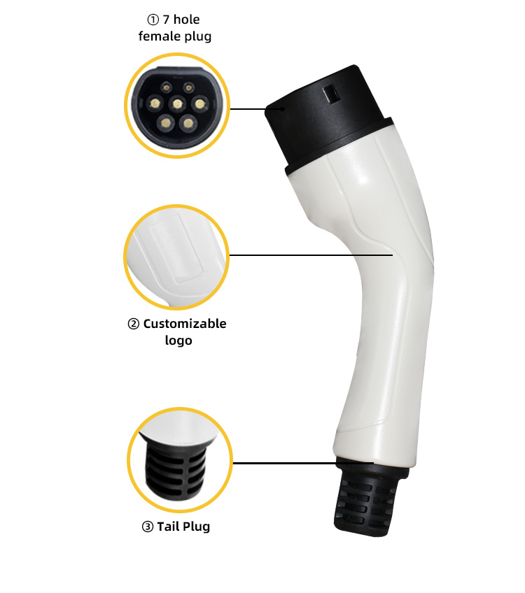 Condition Interface Charging Power Stations Portable 7KW Type 2 Electric Car Fast Charger with Adjustable 32A Max Current
