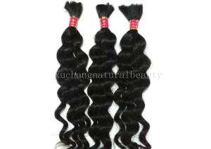 Quality Long Wavy Remy Brazilian Virgin Human Hair Extensions Natural Black wholesale