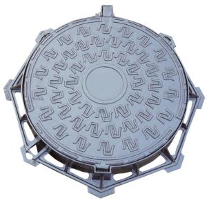 Quality Drain Water Ductile Iron Manhole Cover Casting Round D400 850mm wholesale