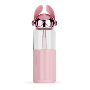 Quality Pink Black Eco Friendly Transparent Drinking Glass Beverage Bottles Tumbler For Travel wholesale