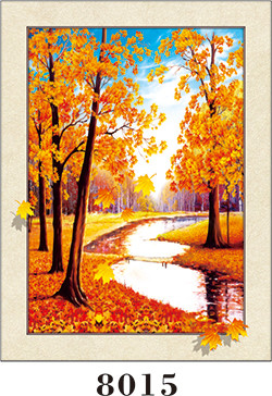 Landscape Painting 3D Lenticular Pringting 5D Pictures With Frame 30X40CM For Home Decoration