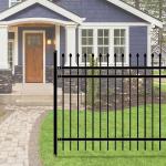 8ft Residential Iron Wrought Fence Commercial Garden Metal Privacy Screen Fence