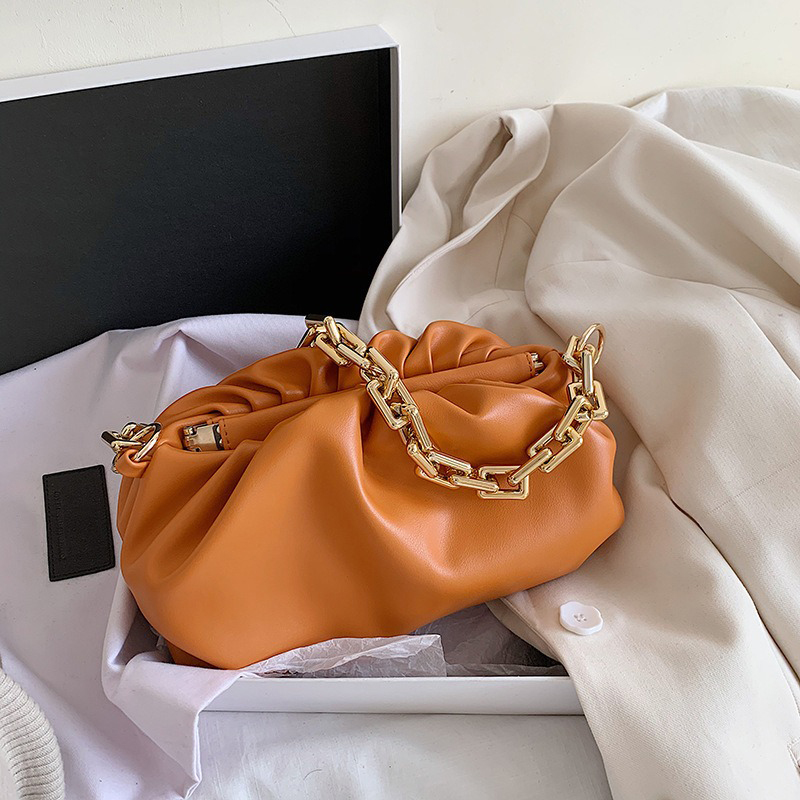 Custom Solid Color Chain Ladies Purse and Handbags Leather Shoulder Crossbody Bags