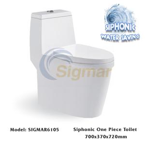 Quality SIGMAR6105 Sanitary Ware Bathroom Closestool Washdown One-Piece Toilet Bowl wholesale