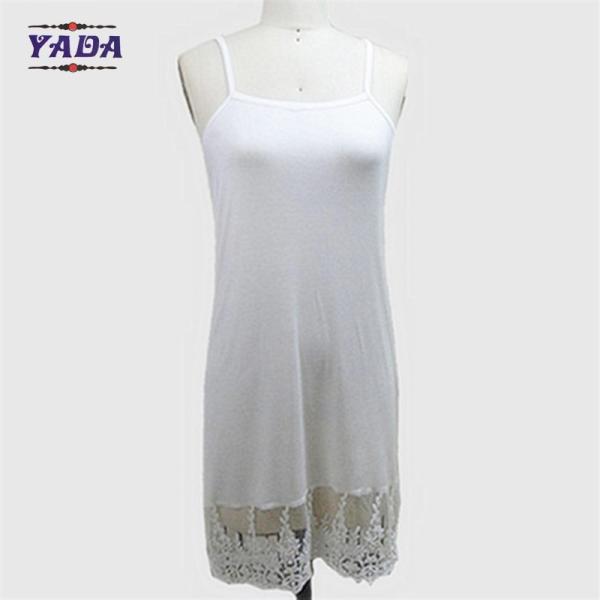 Ladies viscose spandex straps full slip t- shirt dress women plus size wholesale