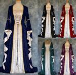 Retro Medieval Long Floor-Length Dress for Women Halloween Cosplay Stage