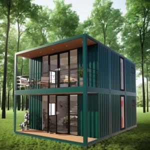 Quality Customizable Double-Story Container House for Seaside Vacation Fireproof Prefabricated Forest Villa Resort Sizes 20ft 40ft wholesale