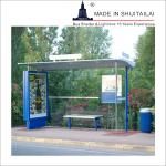 Galvanized 304# SS T8 Tubes 24h Bus Station Shelter