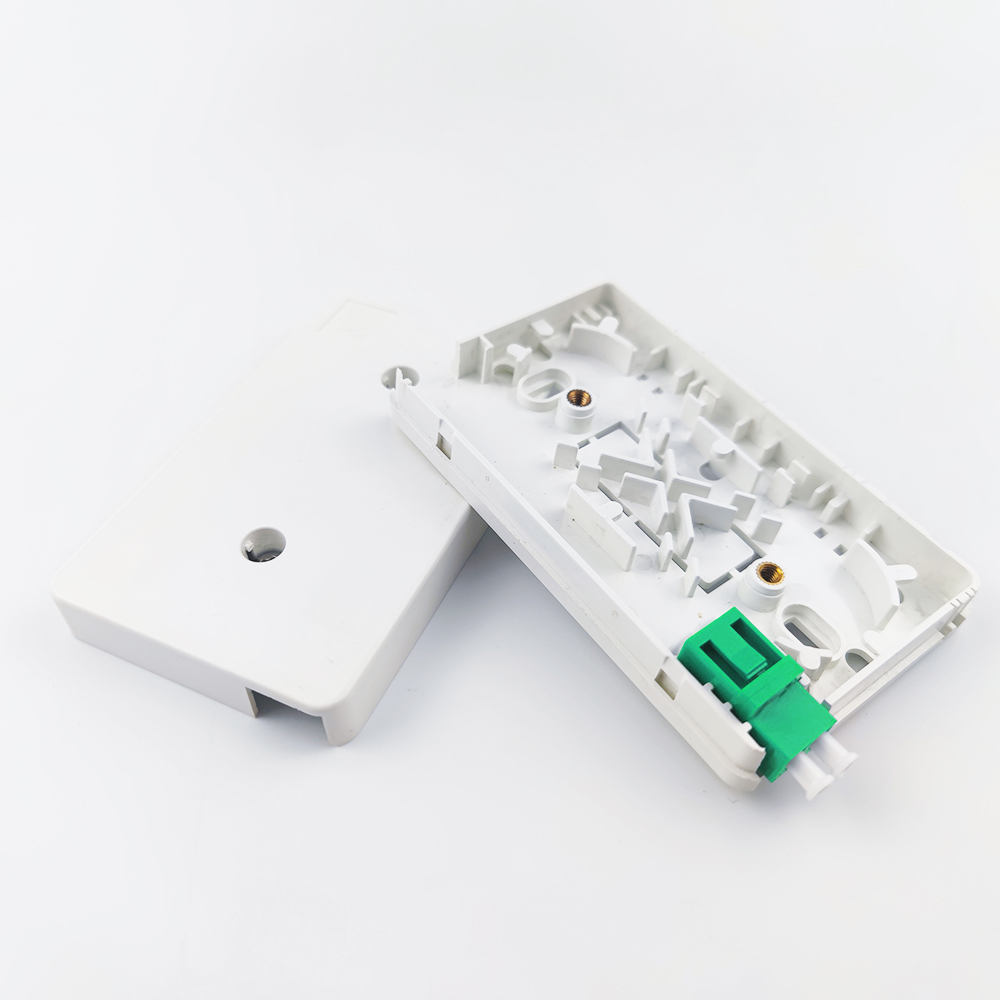 FTTH Network Fiber Optic Cable Socket Panel 2 Cores LC APC Plastic Faceplate 116*69*19 mm