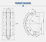 Trailer Fuwa 16T brake shoes with brake linings