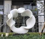 Abstract Outdoor Metal Sculpture , Stainless Steel Painted Metal Sculpture