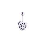 New arrival heart shape belly ring piercing jewelry 14G surgical steel navel