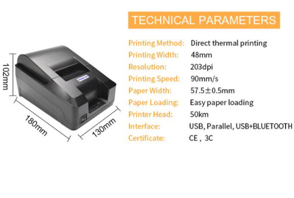Multi-Interface Barcode Printer Machine 58mm Bill Printing Machine For Shop