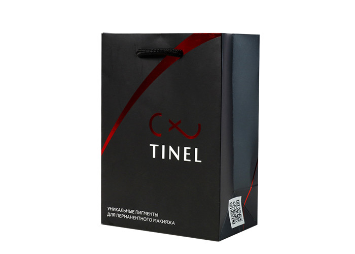 Small Size Offset Custom Printed Promotional Bags , Red Personalised Printed Carrier Bags