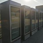 Commercial Upright Glass Door Freezer Single Door Beverage Cooler 220V 50H