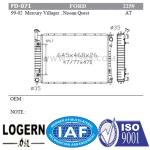 Cross Flow FORD Car Radiator Used In Mercury Villager / Nissan Quest 99-02