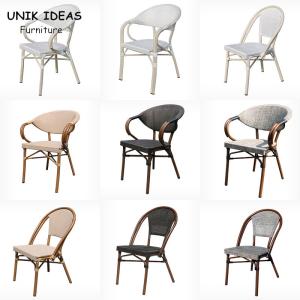 Quality Black And White Rattan Chair Outdoor Garden Furniture High Temperature Resistance 2.5mm wholesale