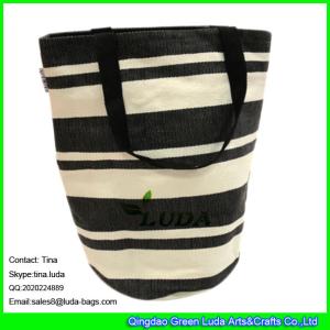 Quality LUDA decorative straw tote bag stripe natural paper straw bag wholesalers wholesale