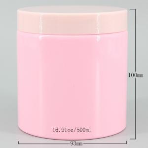 Quality Pink Cylinder 98mm 16.91oz Plastic Cosmetic Jars wholesale