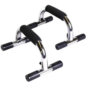 Quality Wrist Gym Push Up Bar Iron H Shaped Silver Strong Chrome Steel wholesale