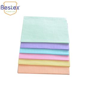 Quality Splash Resistant PE Film Paper Waterproof Dental Bibs wholesale