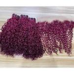 Burgundy Brazilian Virgin Cuticle Aligned Pissy Curls Hair Extension,Super