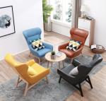 Modern Fabric Leather Leisure Chair Designer Living Room Confoetable highback