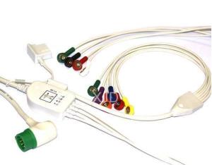 Quality Physio Control EKG Machine Cable 3/5 Lead 10kΩ Resistance Durable wholesale