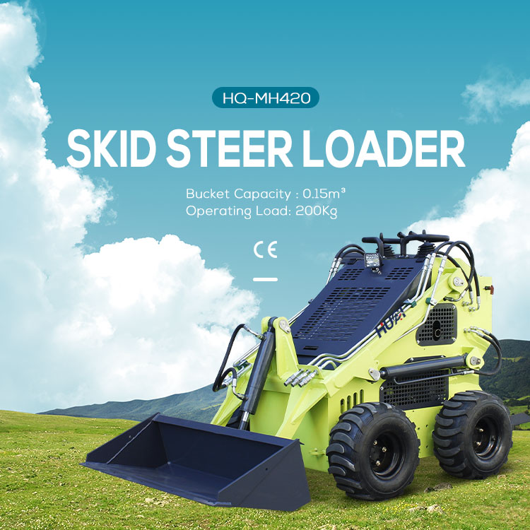 300 kg Mini Sliding Loader CE Approved Electric Tracked Skid Steer with Attachments