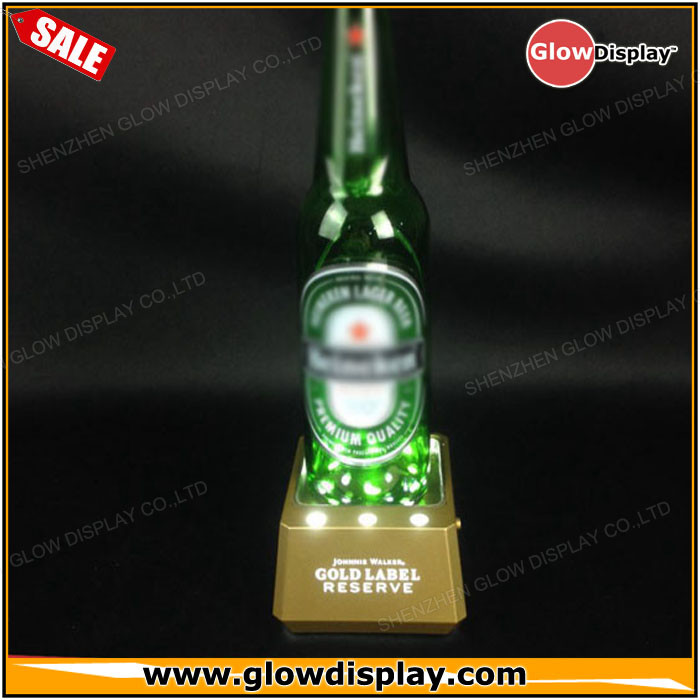 Absolut Elyx Bottle Glorifier Holder Golden LED Base Lighted Sign Display Stand