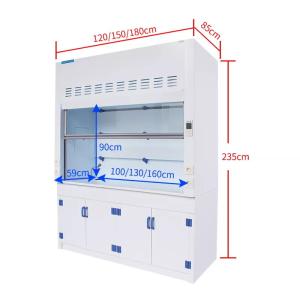 Quality 2350mm Polypropylene Fume Hood Chemical Laboratory Fume Cupboard wholesale