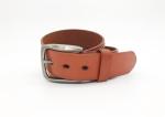 Fashional Real Leather Studded Belt , Brown / Orange Metal Studded Belt
