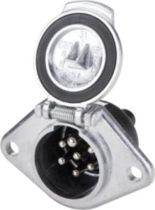 Quality Silver Trailer Wiring Plug Adapter Aluminum 7 Pin Round Trailer Plug wholesale