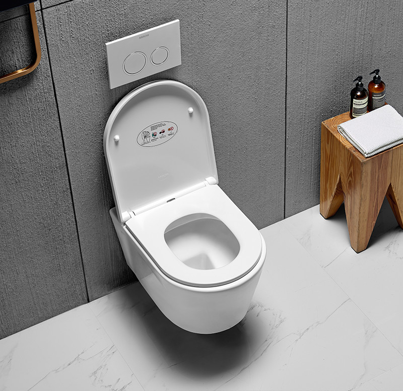 Watermark Wall Hung Toilet 530x364x345mm Portable Lavatory Sanitary Ware Bathroom