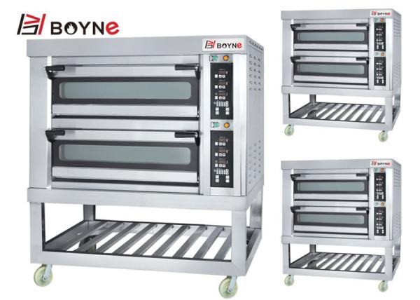 Commercial Stainless Steel Microcomputer Two Deck Four Trays 20-400°C Electrci