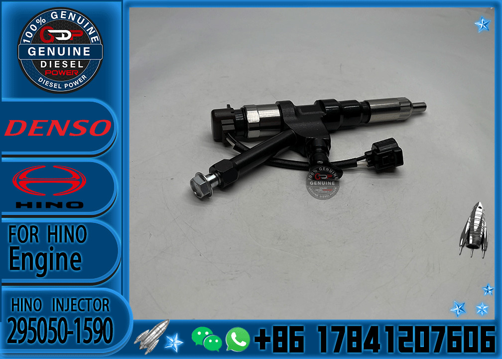 23670-E0590 Common Rail Injector 295050-1590 For Denso Injector Hino P11C For Toyota HILUX 2KD-FTV