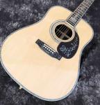 D style 41 inch solid spruce deluxe Abalone inlay acoustic guitar