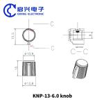 BONENS 19X16MM Plastic Volume Adjustment Knob KN113 Plum Blossom Shaft