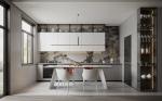 Lacquer Kitchen Island Furniture Cocina White Shaker Modular Kitchen Cabinet