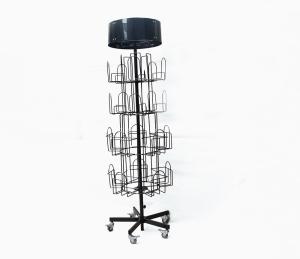 Quality 524mm Length 1708mm Height Rotating Literature Rack , Spinner Book Rack 360 Degree wholesale