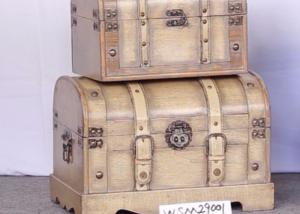 Quality Europe Style 1L MDF L41 Reclaimed Wood Storage Trunk wholesale