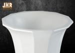 Trumpet Glossy White Polystone Centerpiece Table Vases Floor Vases For Home