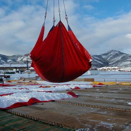 Anti Slip PVC Vinyl Tarp 6X6m PVC Snow Removal Tarpaulin Matte 18oz Tarp