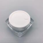 5g 10g 30g 50g Square Cream Jar Black Lid Transparent Base
