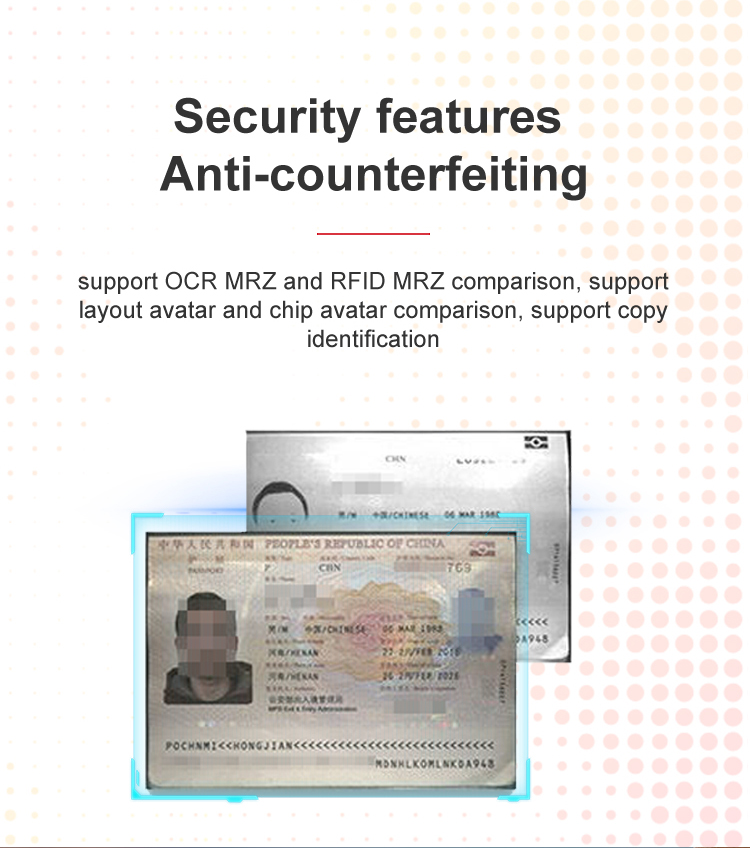 Passport Scanner Computer Document Reader OEM Support with CE FCC Certification