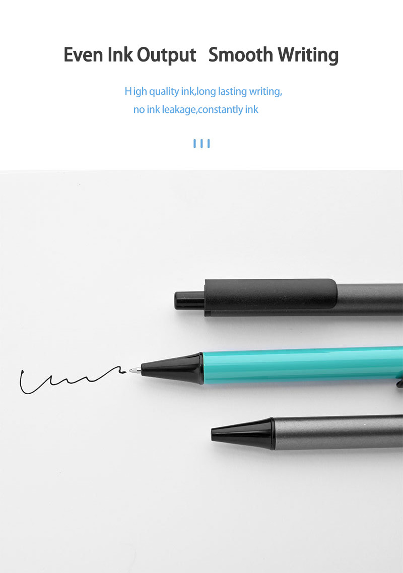 Sample Design Metal Press Ballpoint Pen 0.5mm Engraved Logo Advertising Pen Office Pen