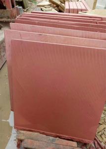 Quality Red Sandstone natural sawn cut bushhammered honed tile slabs wholesale
