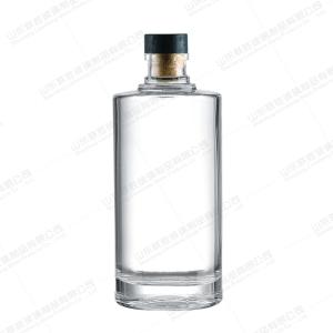 Quality Bottle Color Customied 375ml Clear Matte Black Rum Whisky Spirit Vodka Glass Bottle wholesale